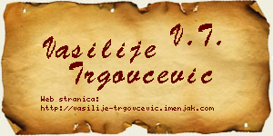 Vasilije Trgovčević vizit kartica